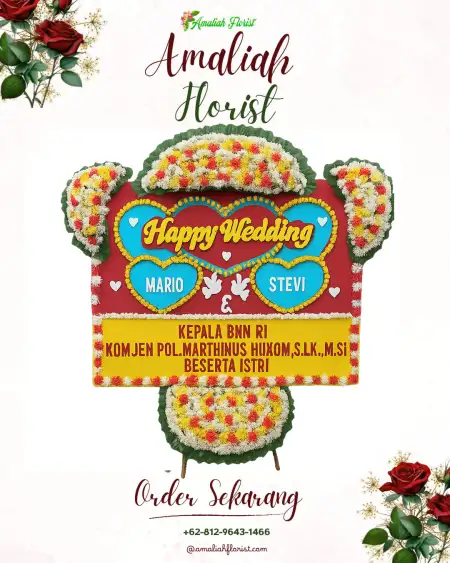 Papan Bunga Pernikahan Karangpasar